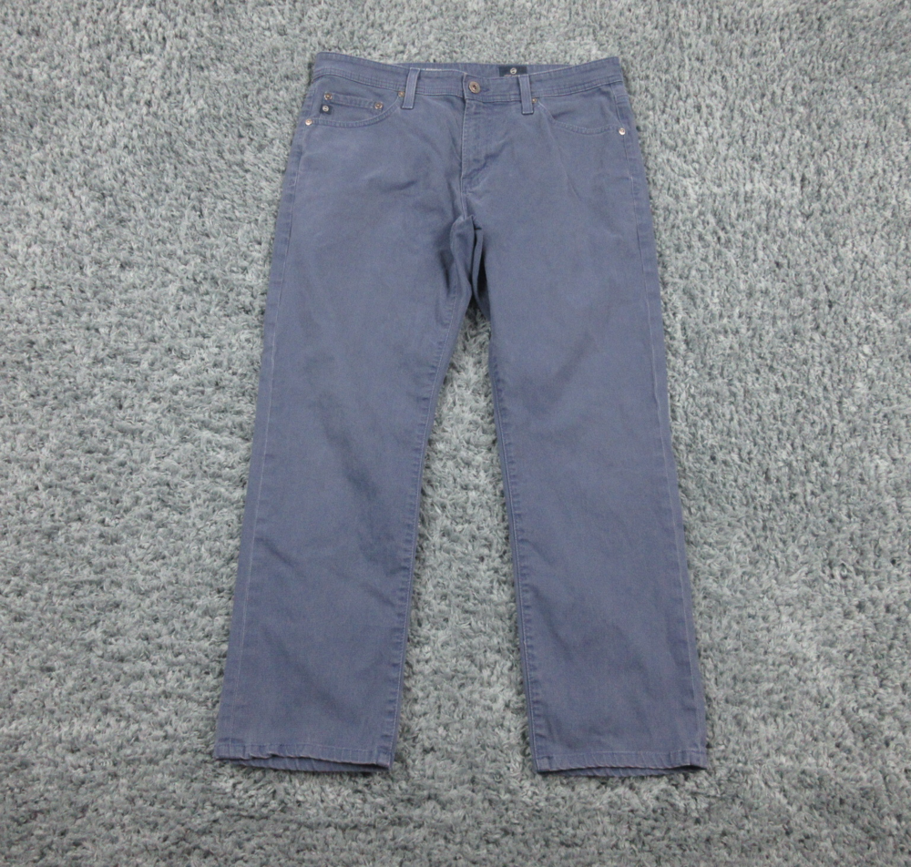 Adriano Goldschmeid Jeans Mens 32x32 Blue Faded Everett Slim Straight 32x25*
